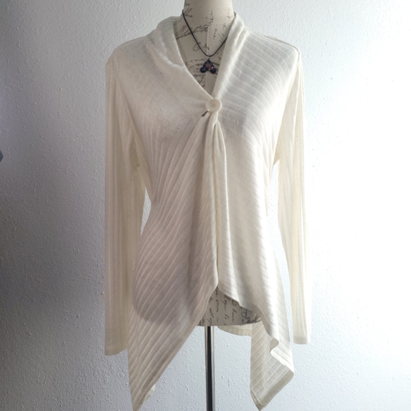 DANA BUCHMAN Ivory Cardigan - Picture 1 of 6